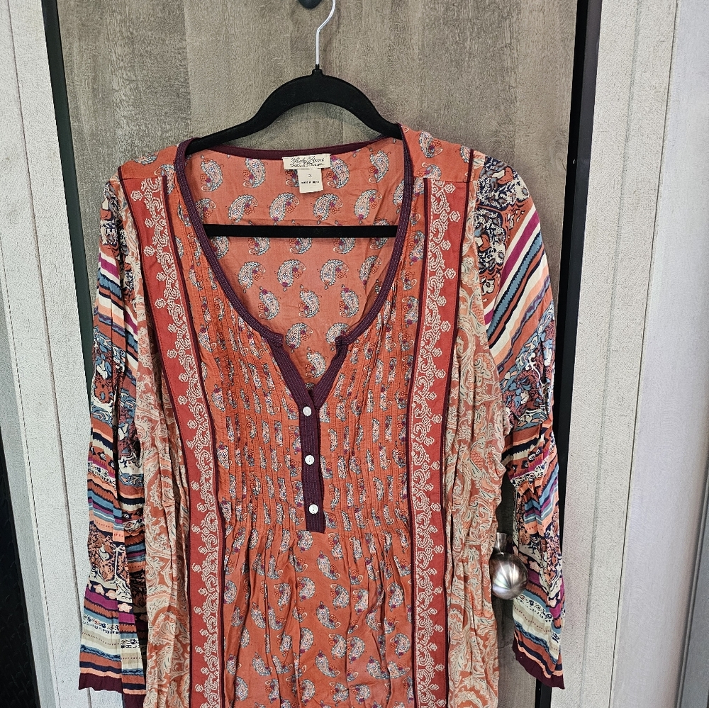 Lucky Brand Paisley Print Blouse